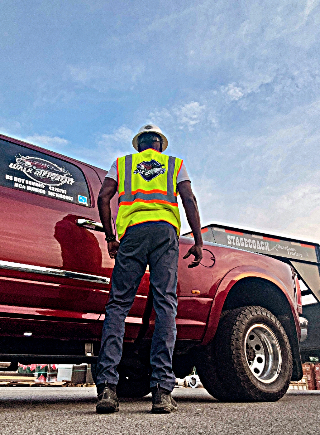 Equipment pickup at industrial warehouse facility