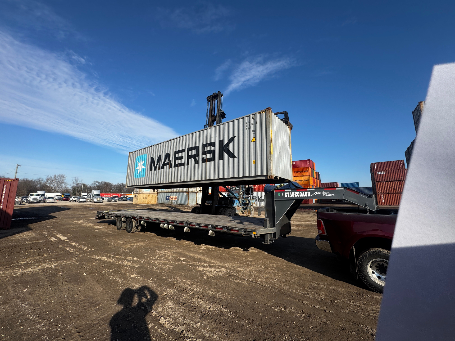 Professional freight transport on interstate highway