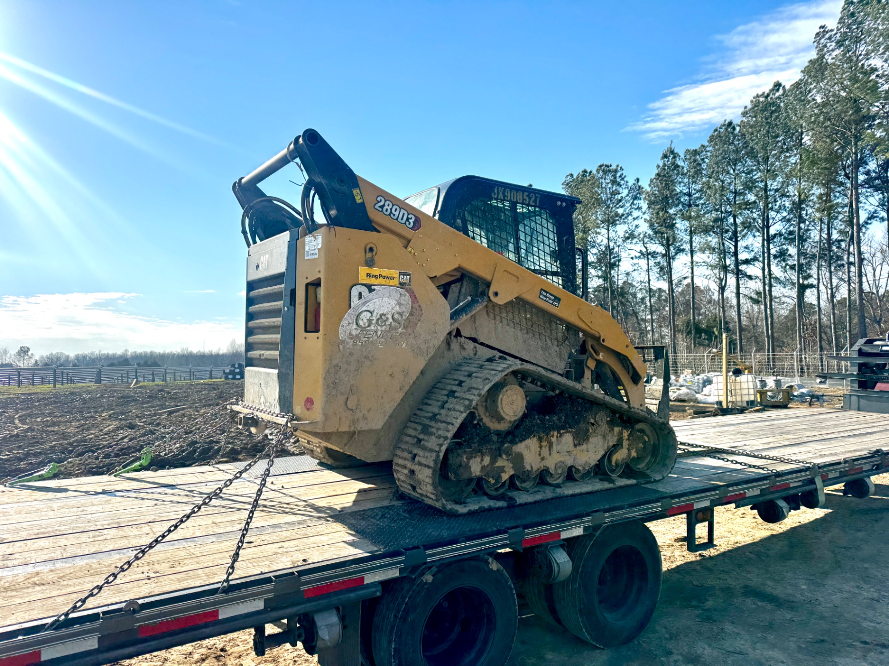 Industrial freight loaded and ready for delivery